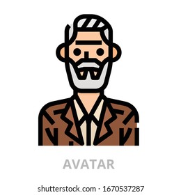 Icono de Avatar para sitio web, aplicación, impresión, documento, diseño de afiches, etc.