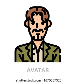 Avatar icon for website, application, printing, document, poster design, etc.