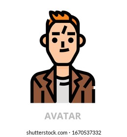 Avatar icon for website, application, printing, document, poster design, etc.