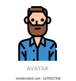 Avatar icon for website, application, printing, document, poster design, etc.