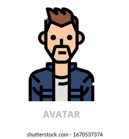 Icono de Avatar para sitio web, aplicación, impresión, documento, diseño de afiches, etc.