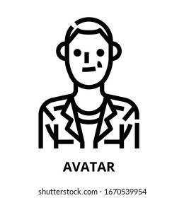 Avatar icon for website, application, printing, document, poster design, etc.