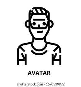 Avatar icon for website, application, printing, document, poster design, etc.