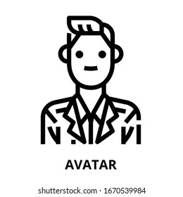 Avatar icon for website, application, printing, document, poster design, etc.