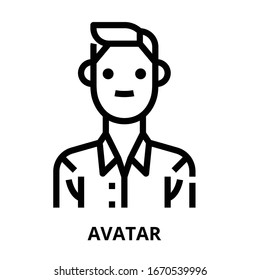 Avatar icon for website, application, printing, document, poster design, etc.