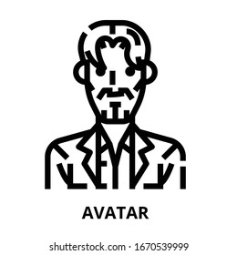 Avatar icon for website, application, printing, document, poster design, etc.