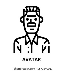 Avatar icon for website, application, printing, document, poster design, etc.