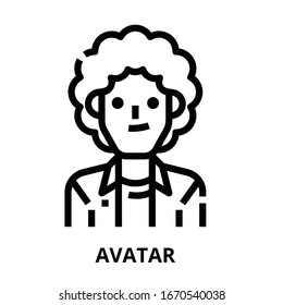 Avatar icon for website, application, printing, document, poster design, etc.