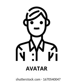 Avatar icon for website, application, printing, document, poster design, etc.