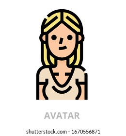 Icono de Avatar para sitio web, aplicación, impresión, documento, diseño de afiches, etc.