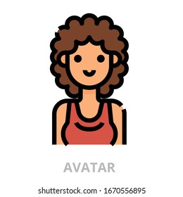 Icono de Avatar para sitio web, aplicación, impresión, documento, diseño de afiches, etc.