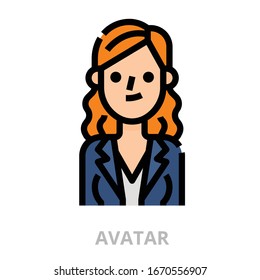 Avatar icon for website, application, printing, document, poster design, etc.