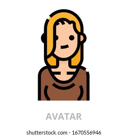 Icono de Avatar para sitio web, aplicación, impresión, documento, diseño de afiches, etc.