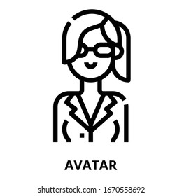 Avatar icon for website, application, printing, document, poster design, etc.