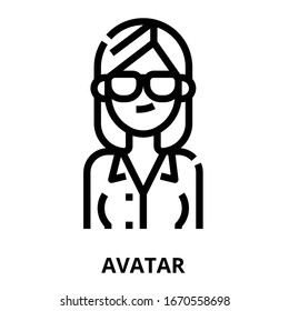 Avatar Symbol für Website, Anwendung, Druck, Dokument, Poster Design, etc.