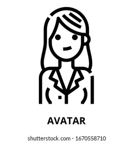 Icono de Avatar para sitio web, aplicación, impresión, documento, diseño de afiches, etc.