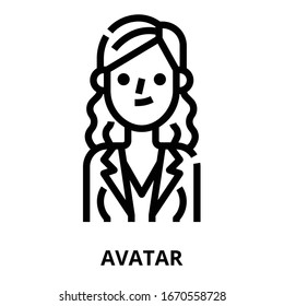 Icono de Avatar para sitio web, aplicación, impresión, documento, diseño de afiches, etc.