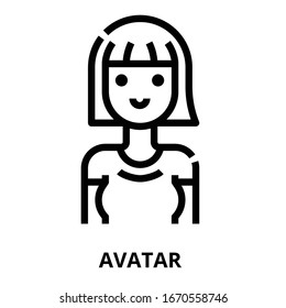 Avatar icon for website, application, printing, document, poster design, etc.