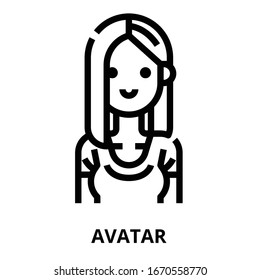 Icono de Avatar para sitio web, aplicación, impresión, documento, diseño de afiches, etc.