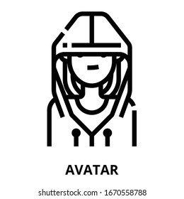 Icono de Avatar para sitio web, aplicación, impresión, documento, diseño de afiches, etc.