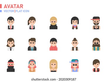 Avatar icon for website, application, printing, document, poster design, etc.
