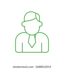 Avatar-Symbol mit weißem Hintergrund, Vektorgrafik