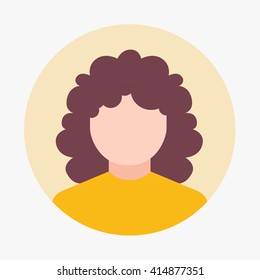 avatar icon women rounded with flat design for the website, app, etc.