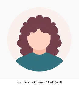 avatar icon women rounded with flat design for the website, app, etc.