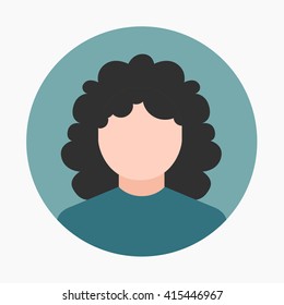 avatar icon women rounded with flat design for the website, app, etc.