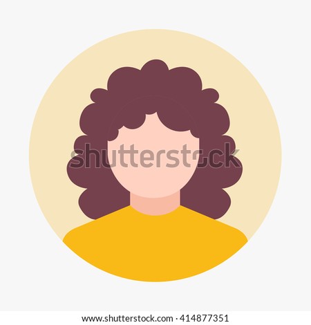 avatar icon women rounded with flat design for the website, app, etc.