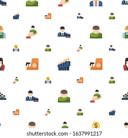 avatar icons pattern seamless. Included editable flat professional, staff, Entrepreneurship, client, sniper, User, businesswoman, employee icons. avatar icons for web and mobile.