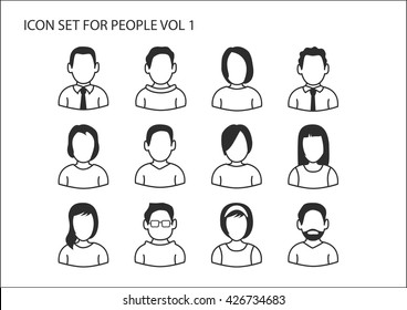 Avatar icons of people