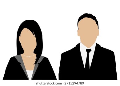 Iconos de avatar con toque profesional que representan perfiles masculinos y femeninos