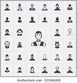 avatar icons universal set for web and mobile