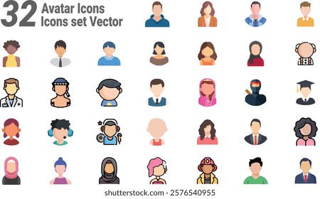 Avatar Icons Vector Eps File illustration 
