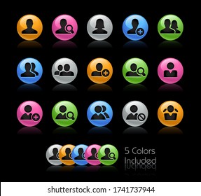 Avatar Icons // The vector file Includes 5 color versions in different layers.