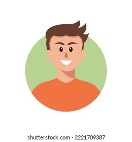 Avatar Illustration Vector Smile Men