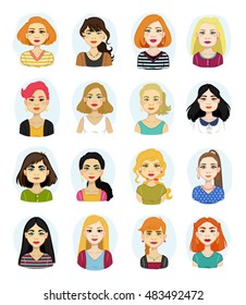 Avatar Illustrations Of Various Women Characters