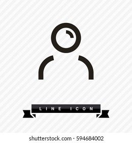 avatar isolated minimal icon. person line vector icon for websites and mobile minimalistic flat design.
