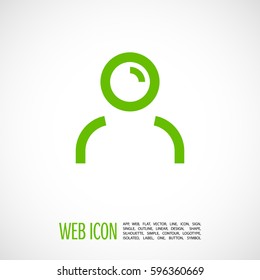 avatar isolated minimal icon. person line vector icon for websites and mobile minimalistic flat design.