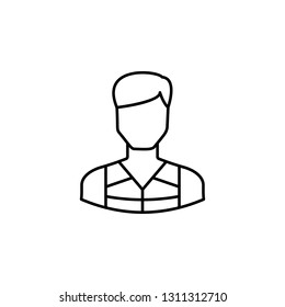 avatar kayak outline icon. Signs and symbols can be used for web logo mobile app UI UX