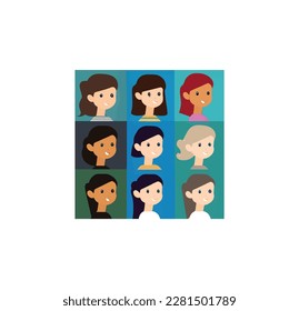 Avatar kids vector art work.