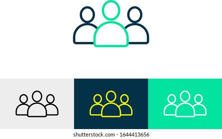 vectores de icono de arte de línea avatar 