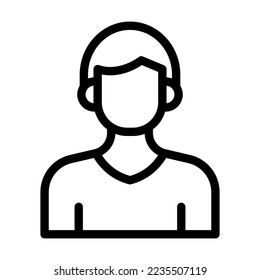 avatar line icon illustration vector graphic