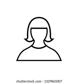 Avatar line icon, logo isolated on white background