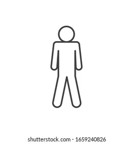 Avatar line style icon design of Person profile social communication human user partnership member and figure theme Vector illustration