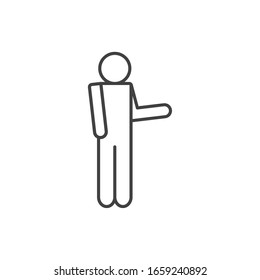 Avatar line style icon design of Person profile social communication human user partnership member and figure theme Vector illustration