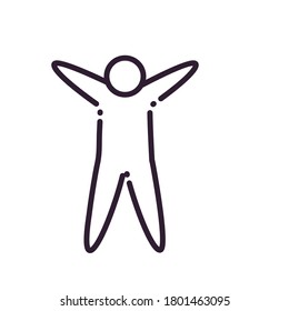 Diseño de ícono de estilo de línea Avatar del perfil de la persona comunicación social y tema humano Ilustración del vector