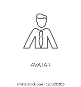Avatar linear icon. Avatar concept stroke symbol design. Thin graphic elements vector illustration, outline pattern on a white background, eps 10.
