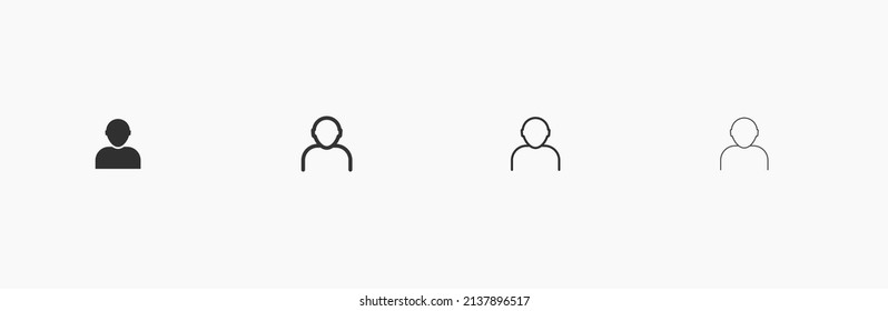 Avatar linear vector. User profile vector illustration